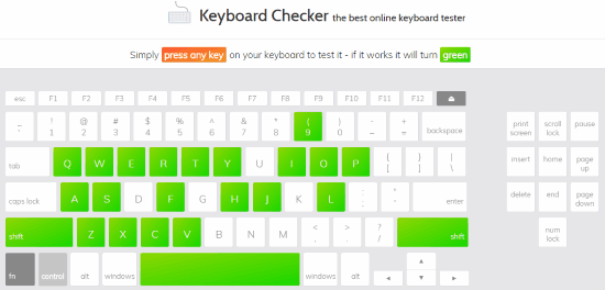 keyboard test website