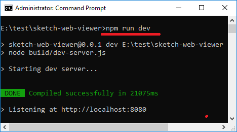 Sketch Web Viewer npm run dev