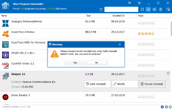 Wise Program Uninstaller 3.1.4.256 for windows instal free