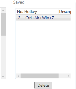 delete hotkey