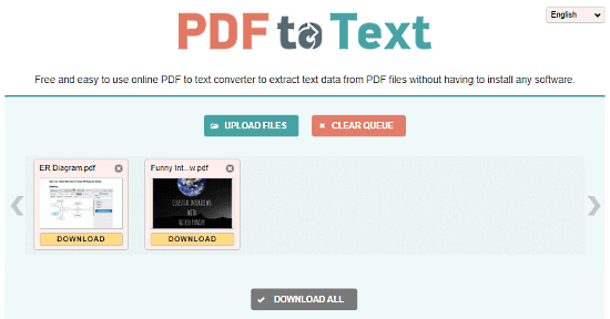 export pdf to text