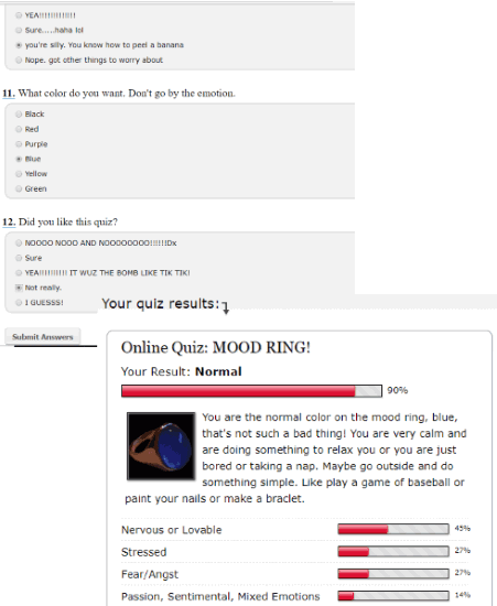 Online Quiz MOOD RING