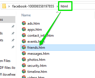 open friends.htm file