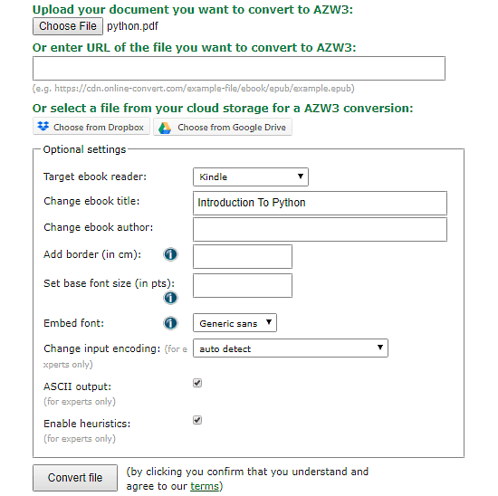 convert azw3