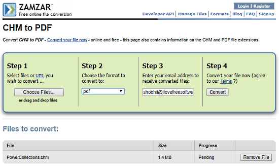 Online CHM to PDF Converters