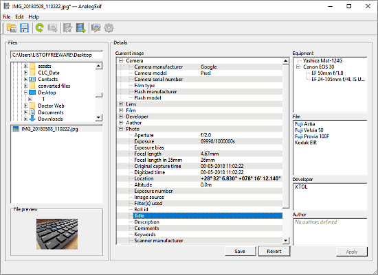 osx exif editor