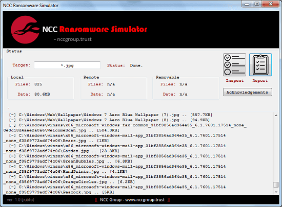 NCC Ransomware Simulator