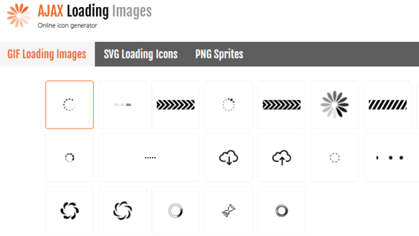  Your SVG + GIF + PNG Ajax Loading Icons and Animation Generator