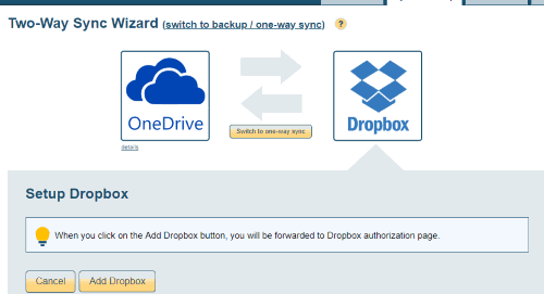 transfer dropbox to onedrive