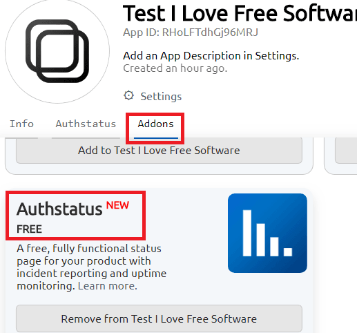 Add Authstatus addon