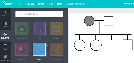 Canva free online pedigree chart