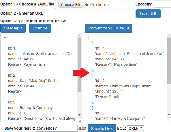 ConvertJSON online YAML to JSON Converter