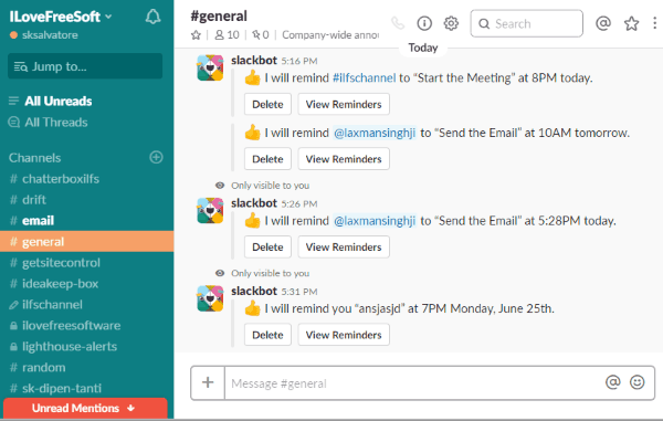 slack remind me example