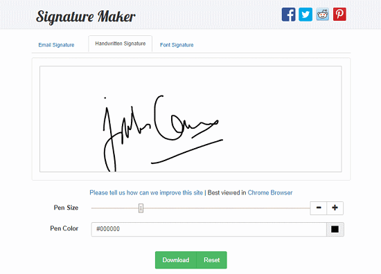 signature generator handwriting