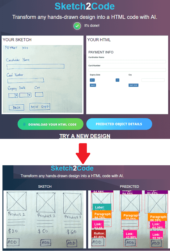 Sketch2Code  Microsoft AI Lab