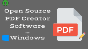 4 Open Source PDF Creator Software For Windows