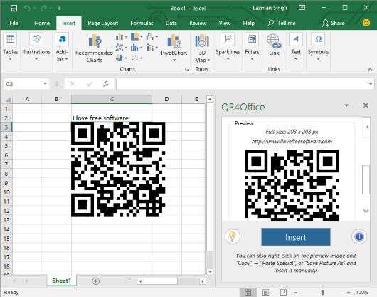 Add Qr Code Font To Excel