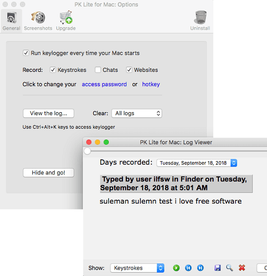 free keylogger for mac