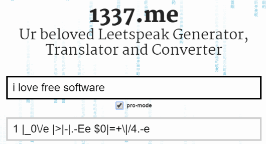 leet speek text convertor