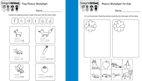 10 free phonics worksheets for kindergarten online