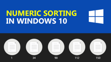 numeric sorting windows 10