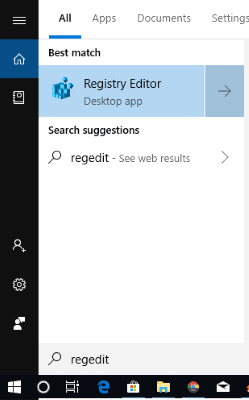 open registry editor