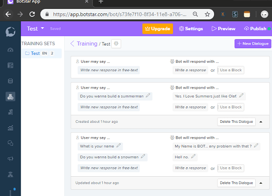 BotStar Training Data