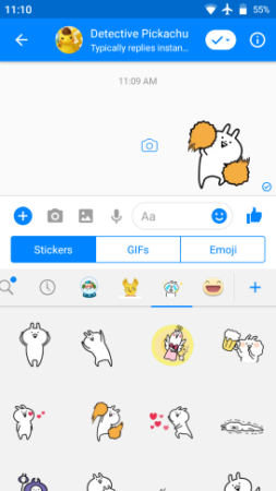 messenger stickers