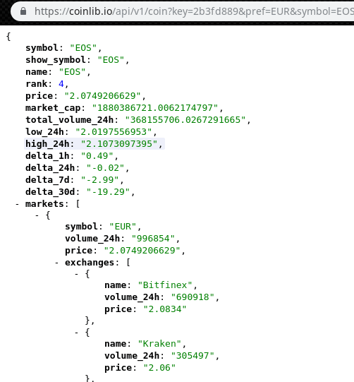 cryptocurrency exchange rate api