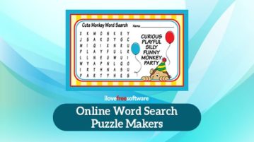 Online word search puzzle makers