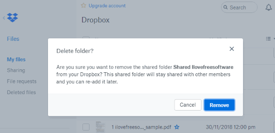 Restore a deleted Dropbox folder