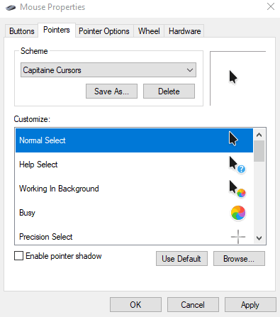 mac mouse pointer for windows 10