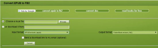 Convert EPUB to FB2 Online