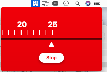 Mater Pomodoro app for MAC menu bar