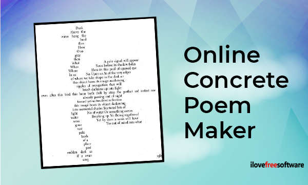 concrete poem maker