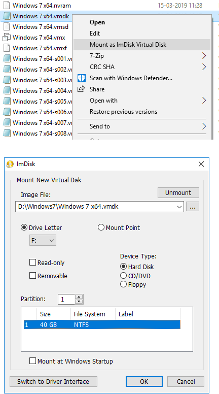 dosbox mount vmdk