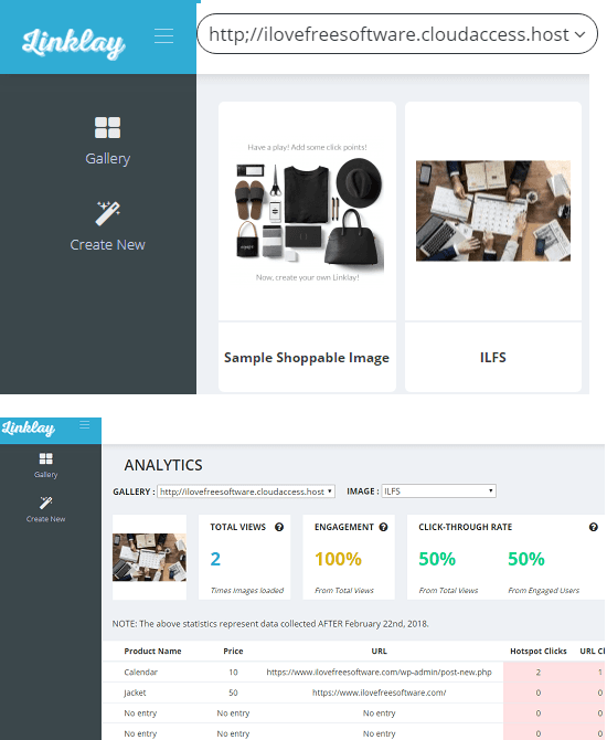 Linklay stats