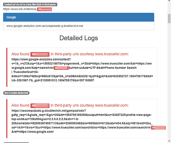 privacy tool to identify what sensitive info is shared