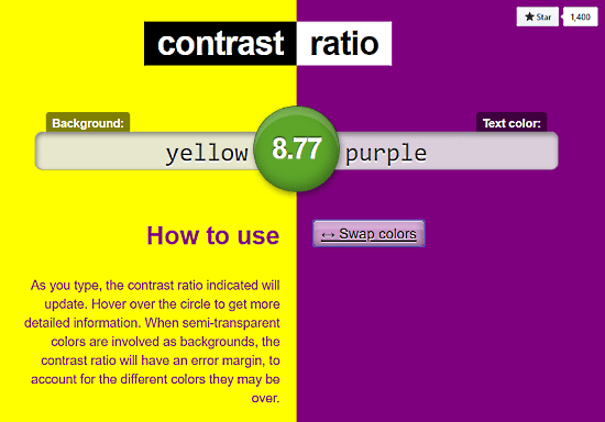 color contrast checker