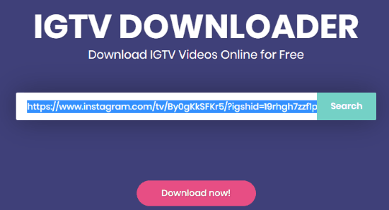 Download IGTV videos online