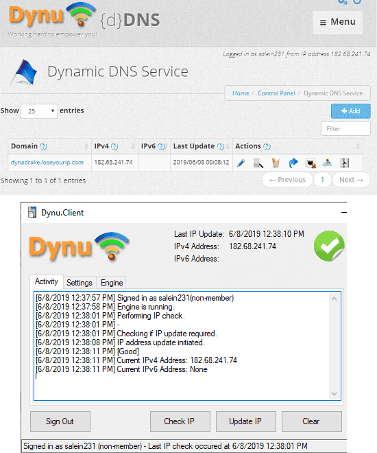 Dynu client