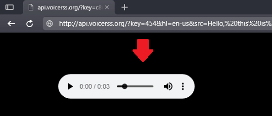 VoiceRSS text to speech api