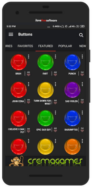 دانلود برنامه Instant Buttons: The Best Soundboard App برای