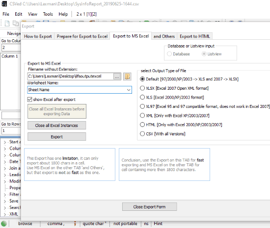 pdf2csv not opening