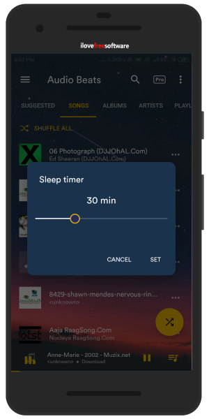 Android Music Player with Sleep Timer