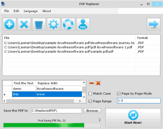 free PDF Replacer Pro 1.8.8