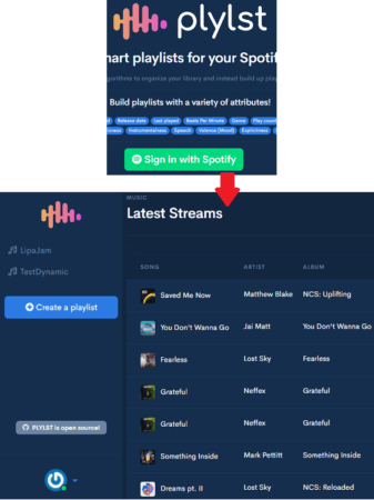 Spotify Playlist Creator to Create always updated dynamic playlist via