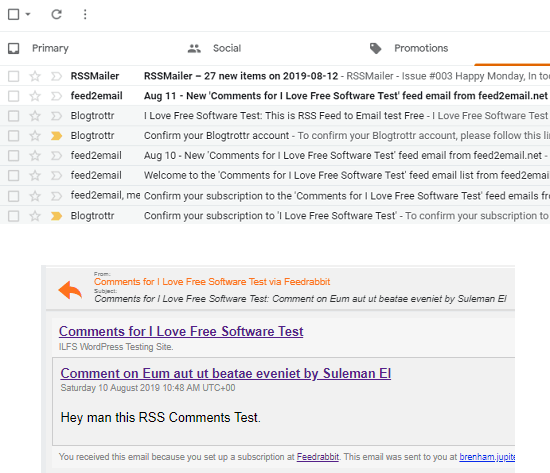 RSS to email services in action