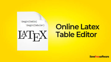 online latex table editors