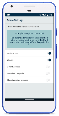 enable geocoordinates in location sharing